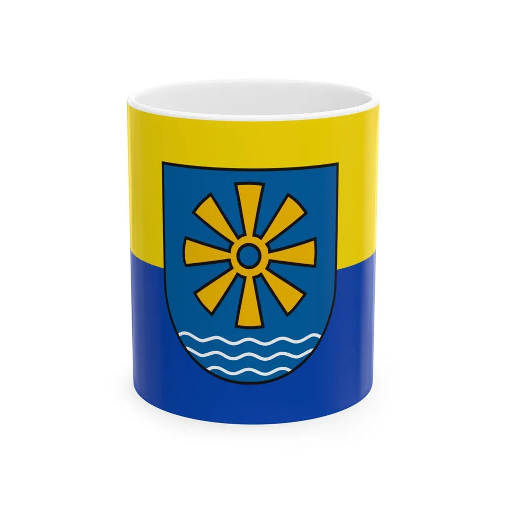 Flag of Bodenseekreis 2 Germany - White Coffee Mug-11oz-Go Mug Yourself