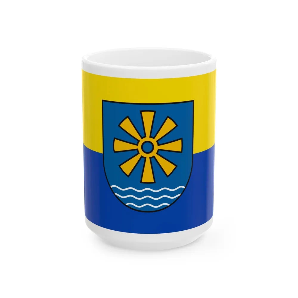 Flag of Bodenseekreis 2 Germany - White Coffee Mug-15oz-Go Mug Yourself