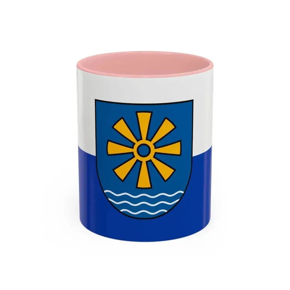 Flag of Bodenseekreis Germany - Accent Coffee Mug 11oz Pink - Go Mug Yourself