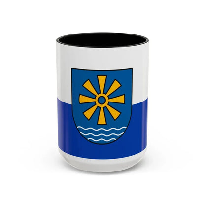 Flag of Bodenseekreis Germany - Accent Coffee Mug 15oz Black - Go Mug Yourself