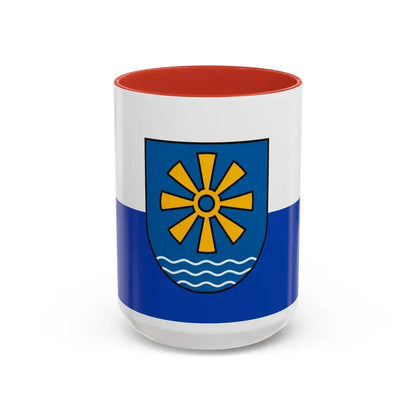 Flag of Bodenseekreis Germany - Accent Coffee Mug 15oz Red - Go Mug Yourself