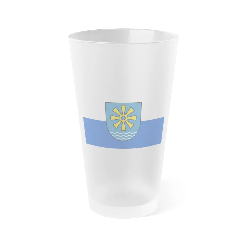 Flag of Bodenseekreis Germany - Frosted Pint Glass 16oz-16oz-Frosted-Go Mug Yourself