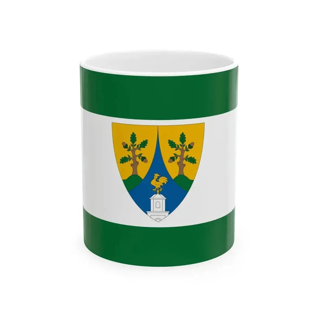 Flag of Bodmer (Hungary) White Coffee Mug 11oz - Go Mug Yourself