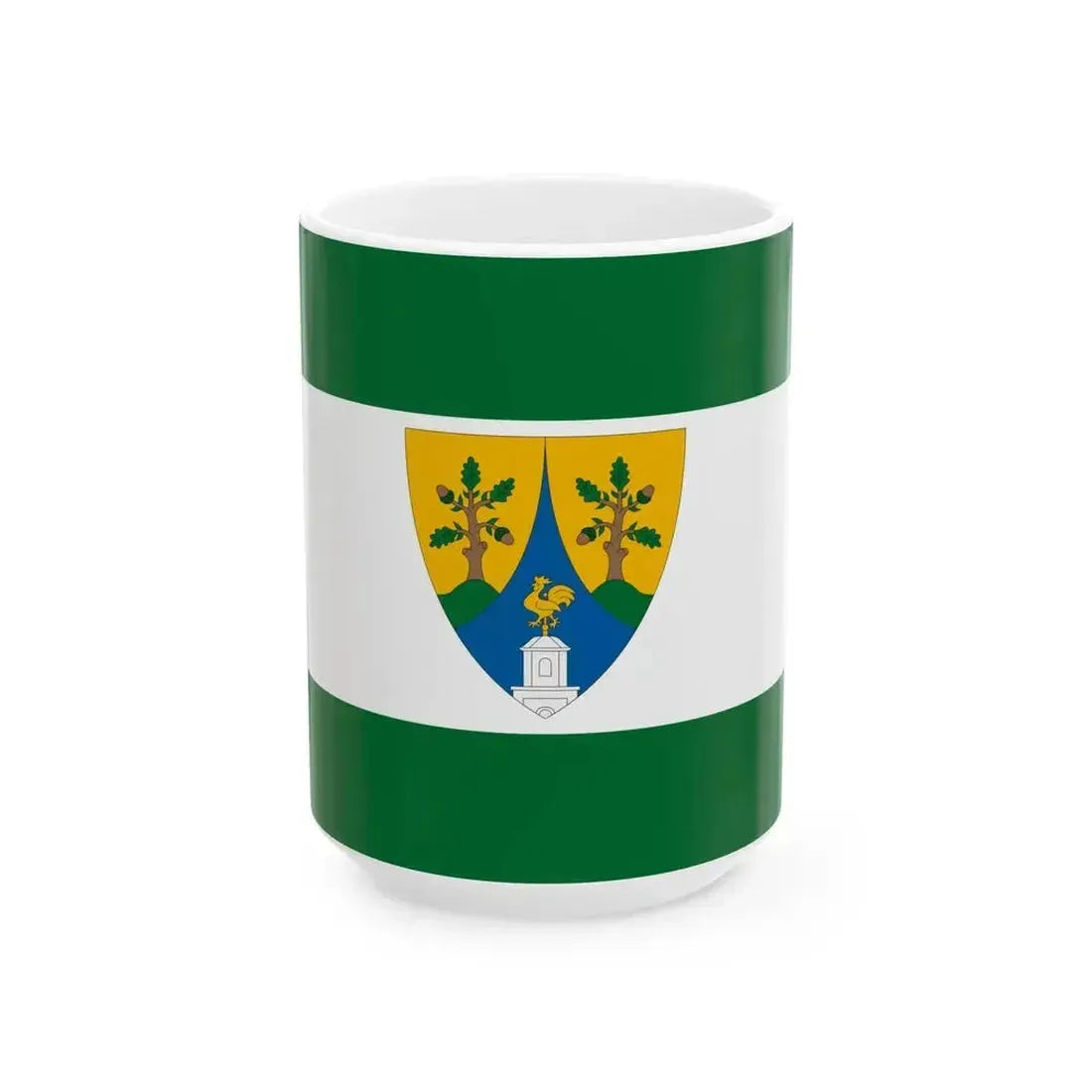 Flag of Bodmer (Hungary) White Coffee Mug 15oz - Go Mug Yourself