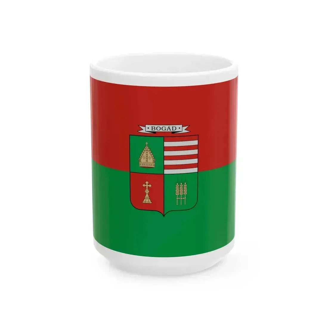 Flag of Bogad (Hungary) White Coffee Mug 15oz - Go Mug Yourself
