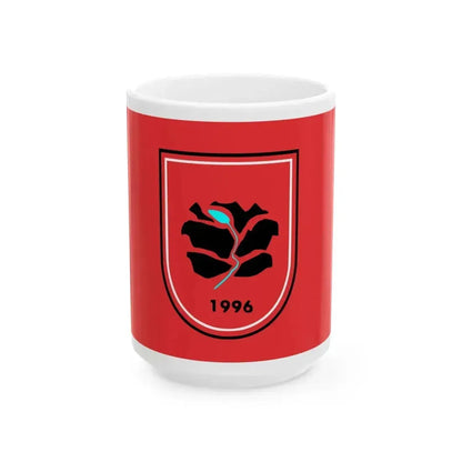 Flag of Bogovinje Municipality North Macedonia (North Macedonia) White Coffee Mug 15oz - Go Mug Yourself