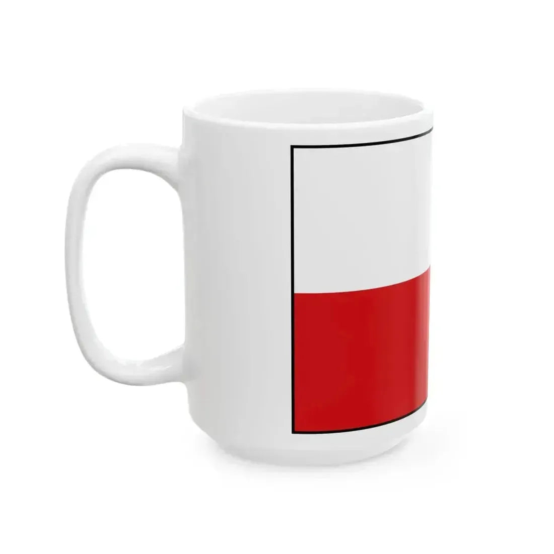 Flag of Bohemia bordered (Czech Republic) White Coffee Mug - Go Mug Yourself