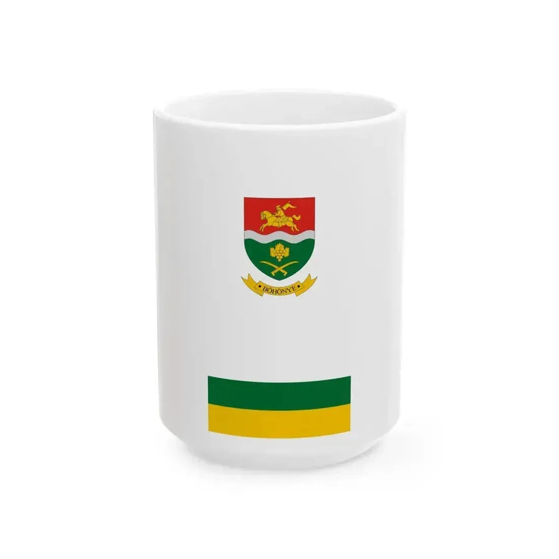 Flag of Bohonye vertical (Hungary) White Coffee Mug 15oz - Go Mug Yourself