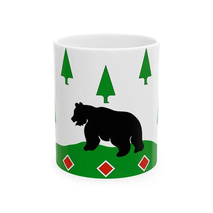 Flag of Boksitogorsky rayon (Russia) White Coffee Mug 11oz - Go Mug Yourself