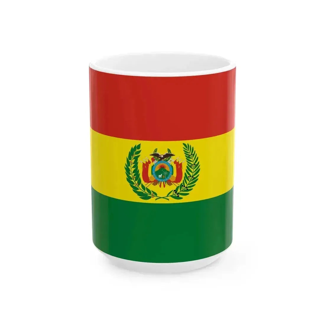 Flag of Bolivia military 2 (Bolivia) White Coffee Mug 15oz - Go Mug Yourself
