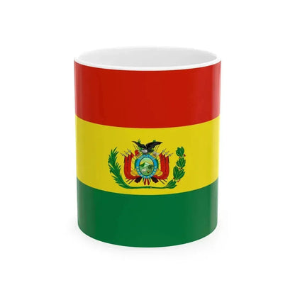 Flag of Bolivia military (Bolivia) White Coffee Mug 11oz - Go Mug Yourself