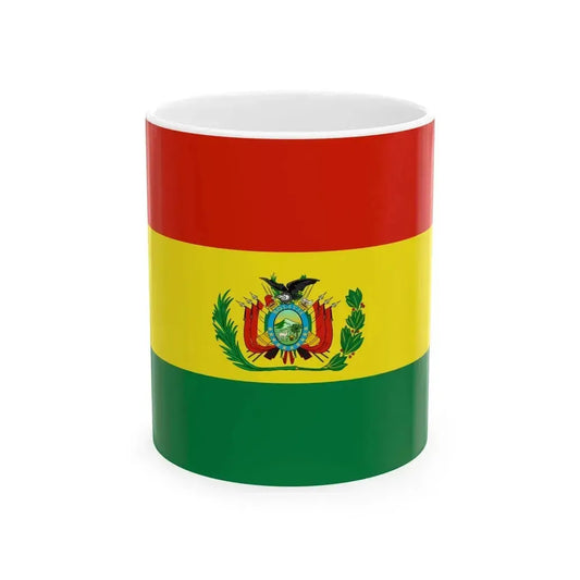 Flag of Bolivia military (Bolivia) White Coffee Mug 11oz - Go Mug Yourself