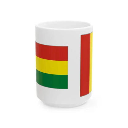 Flag of Bolivia presentation (Bolivia) White Coffee Mug 15oz - Go Mug Yourself