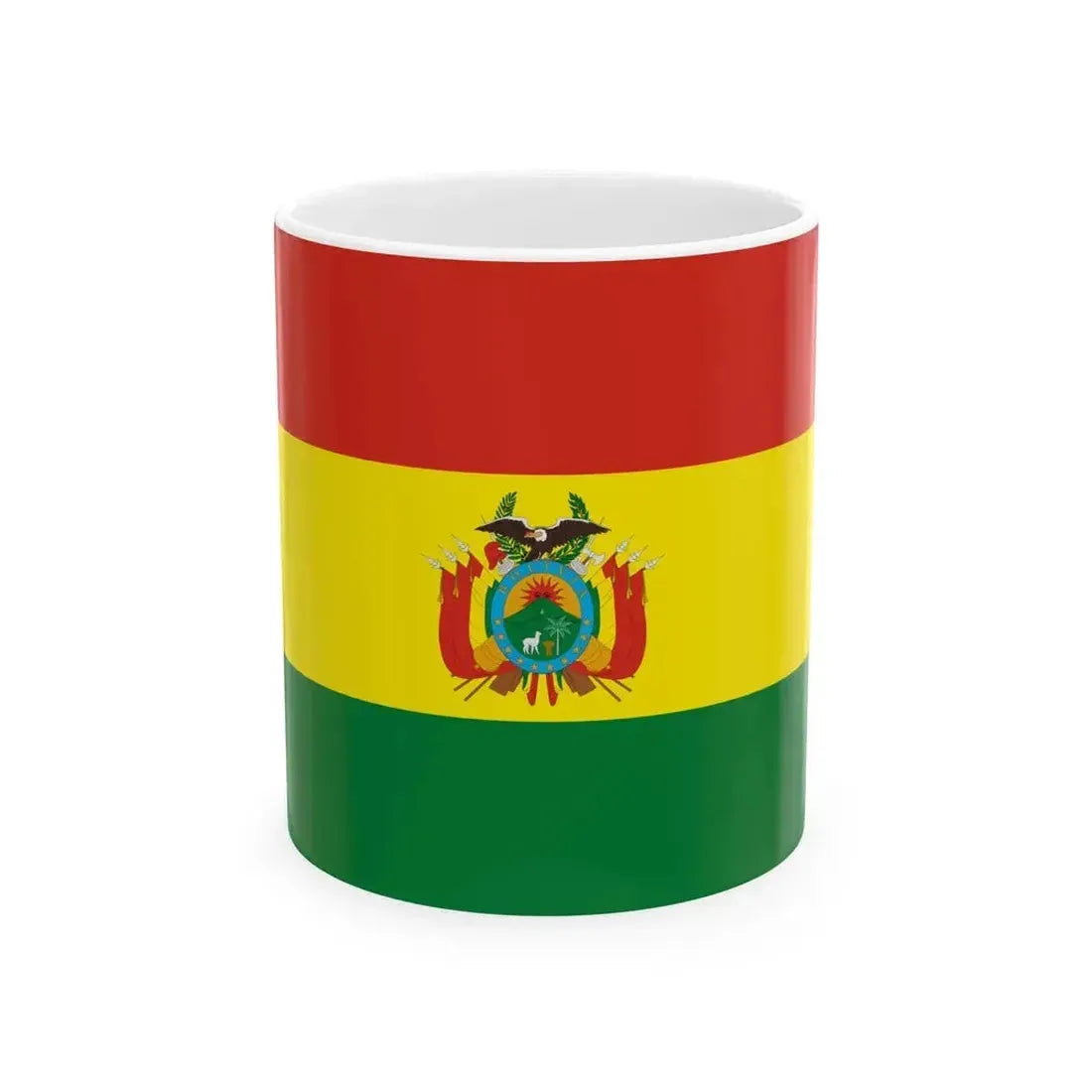 Flag of Bolivia state (Bolivia) White Coffee Mug 11oz - Go Mug Yourself