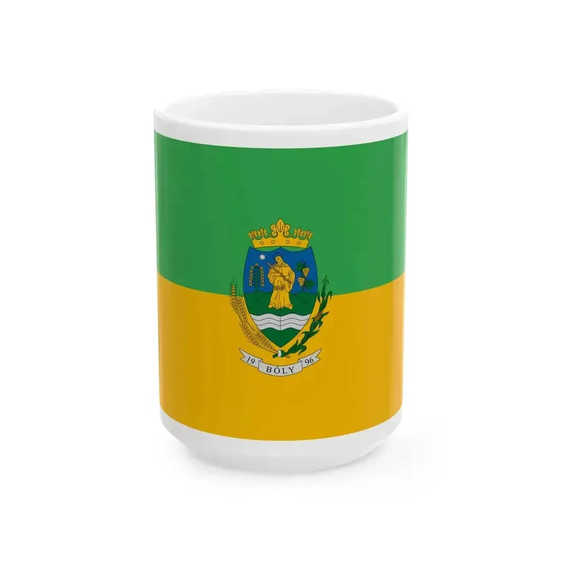 Flag of Boly (Hungary) White Coffee Mug 15oz - Go Mug Yourself