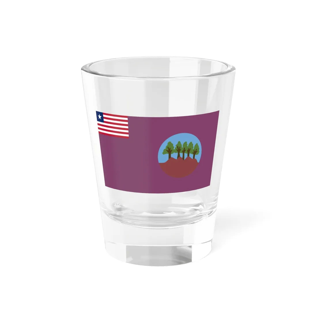 Flag of Bomi County (Liberia) Shot Glass 1.5oz 1.5oz - Go Mug Yourself