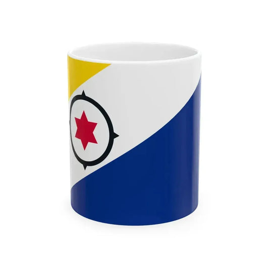 Flag of Bonaire (Netherlands) White Coffee Mug 11oz - Go Mug Yourself