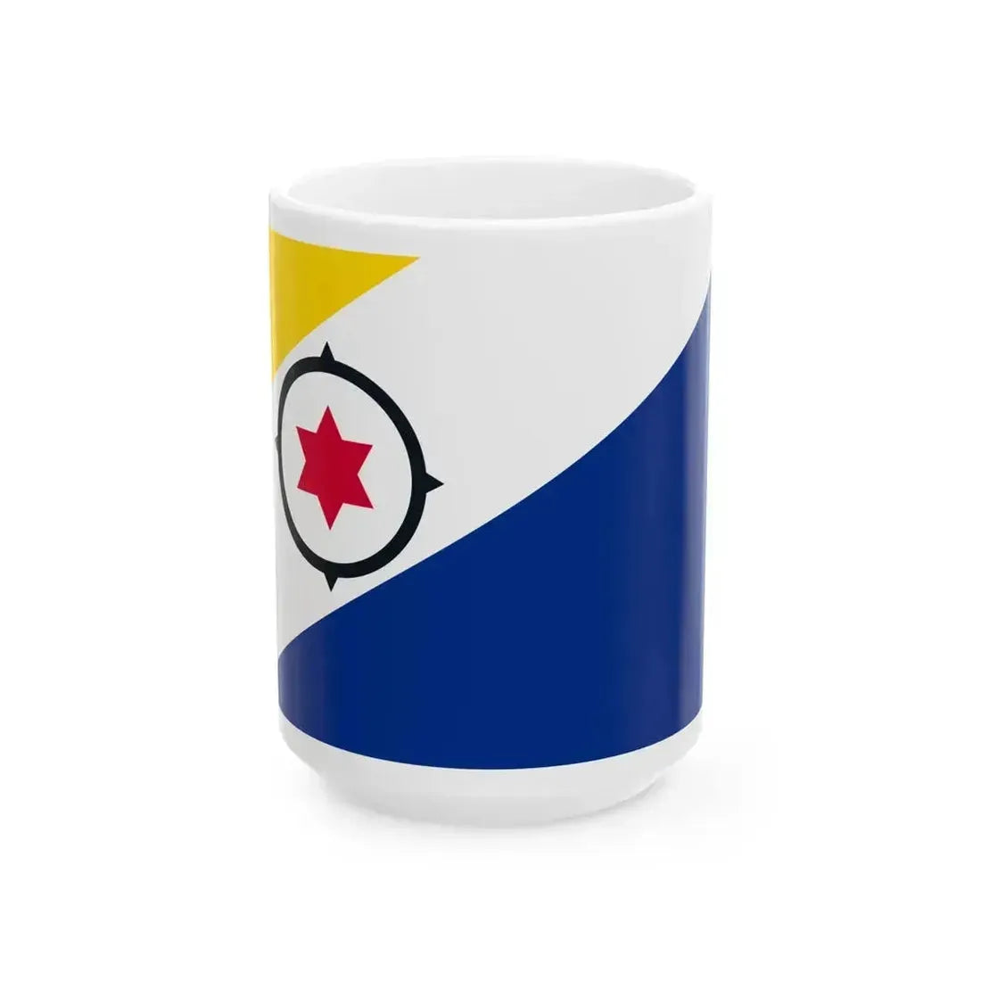 Flag of Bonaire (Netherlands) White Coffee Mug 15oz - Go Mug Yourself
