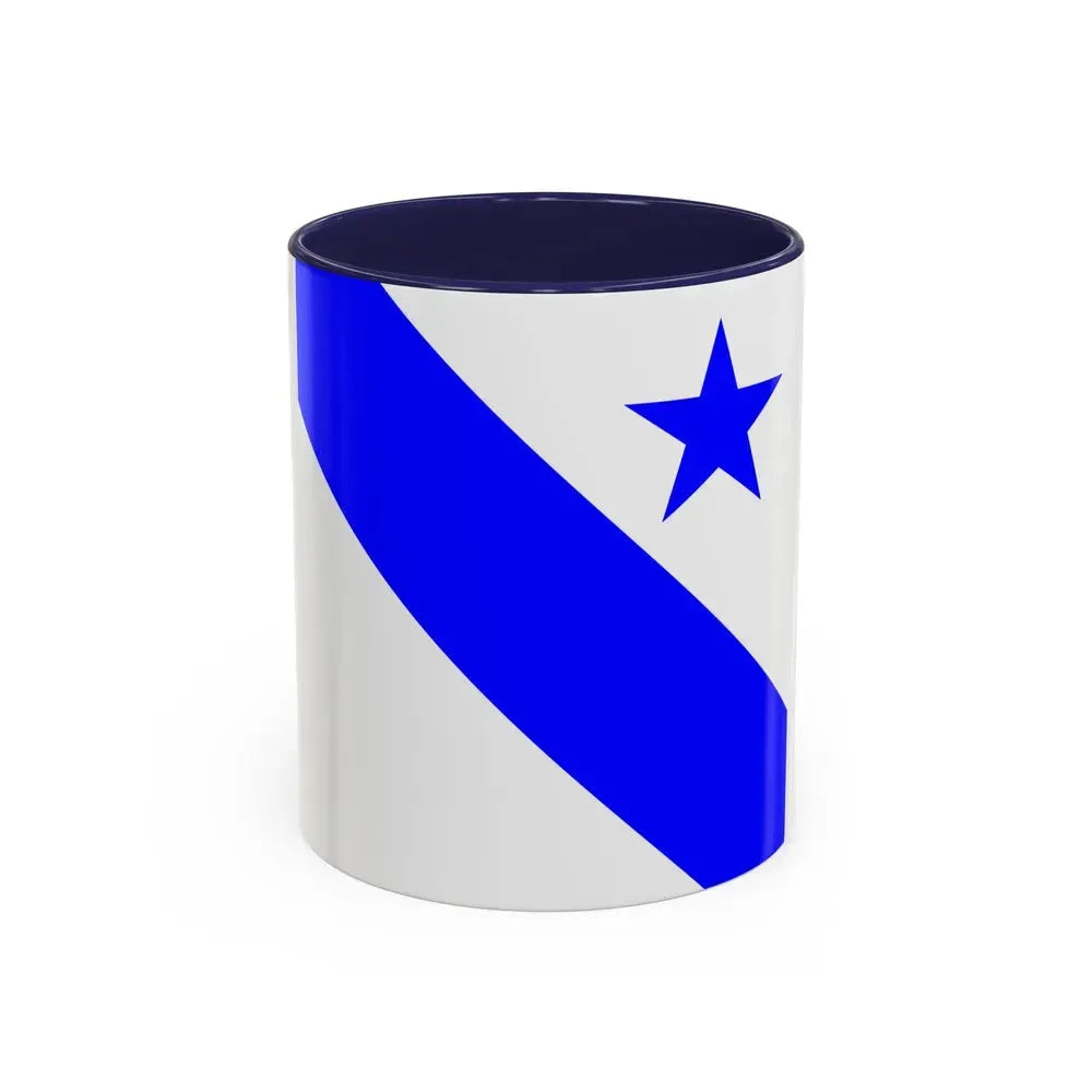 Flag of Bonfol Switzerland - Accent Coffee Mug 11oz Navy - Go Mug Yourself