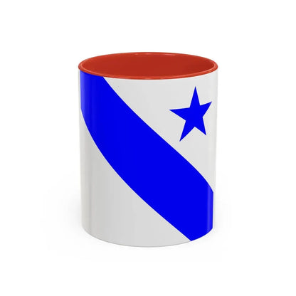 Flag of Bonfol Switzerland - Accent Coffee Mug 11oz Red - Go Mug Yourself