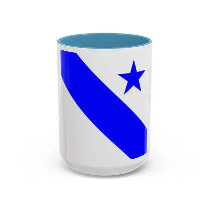 Flag of Bonfol Switzerland - Accent Coffee Mug 15oz Light Blue - Go Mug Yourself