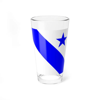 Flag of Bonfol Switzerland - Pint Glass 16oz-16oz-Go Mug Yourself