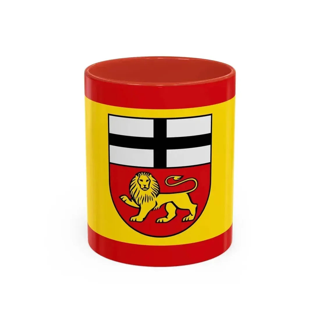 Flag of Bonn Germany - Accent Coffee Mug 11oz Red - Go Mug Yourself