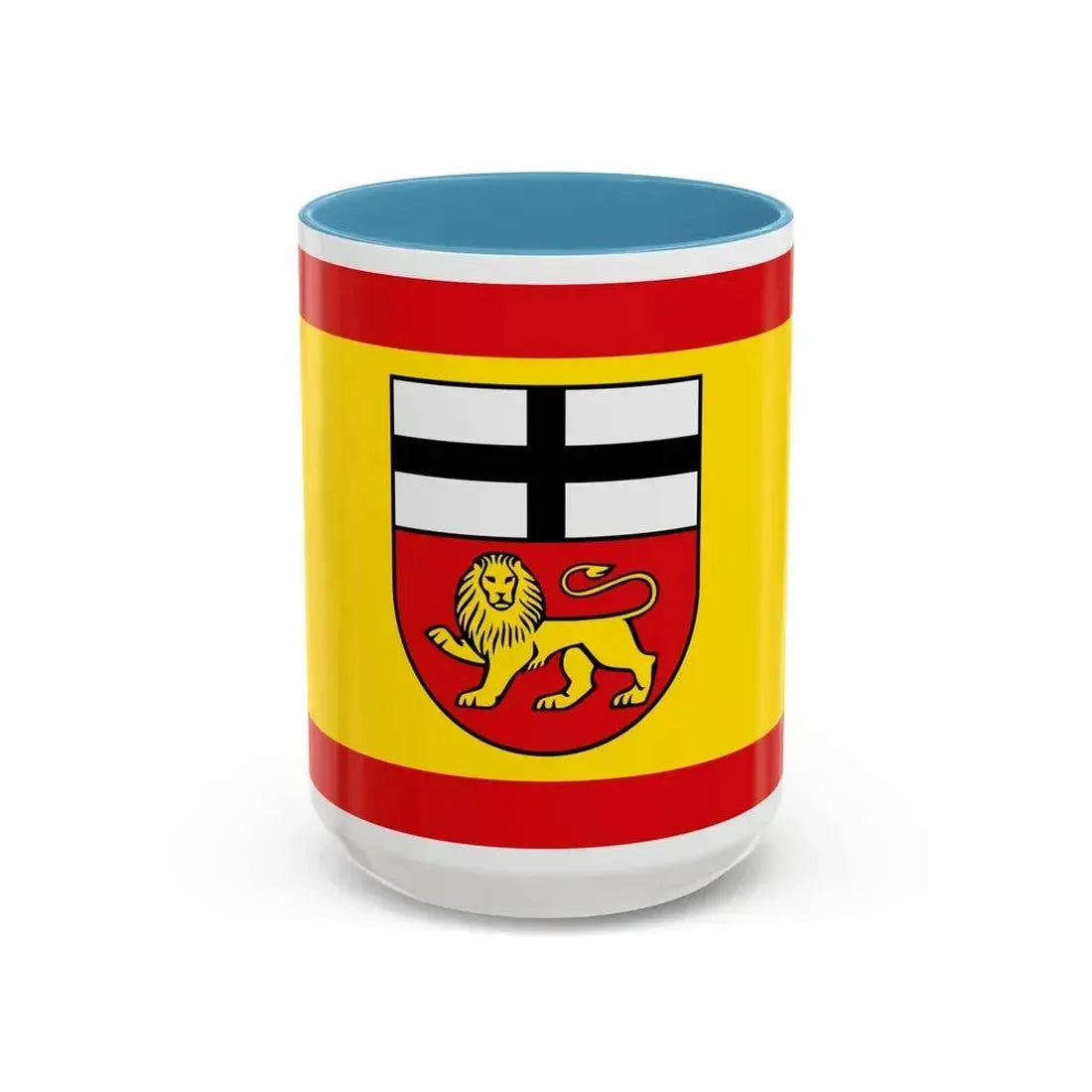 Flag of Bonn Germany - Accent Coffee Mug 15oz Light Blue - Go Mug Yourself