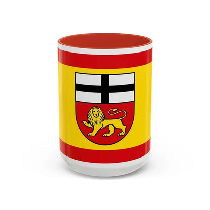 Flag of Bonn Germany - Accent Coffee Mug 15oz Red - Go Mug Yourself