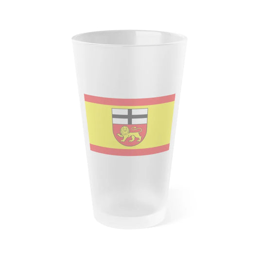 Flag of Bonn Germany - Frosted Pint Glass 16oz-16oz-Frosted-Go Mug Yourself