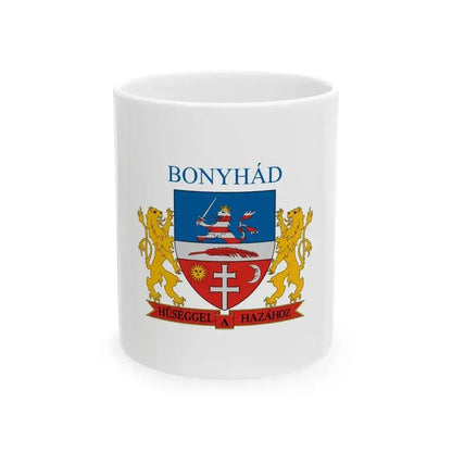 Flag of Bonyhad (Hungary) White Coffee Mug 11oz - Go Mug Yourself