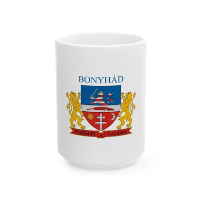 Flag of Bonyhad (Hungary) White Coffee Mug 15oz - Go Mug Yourself