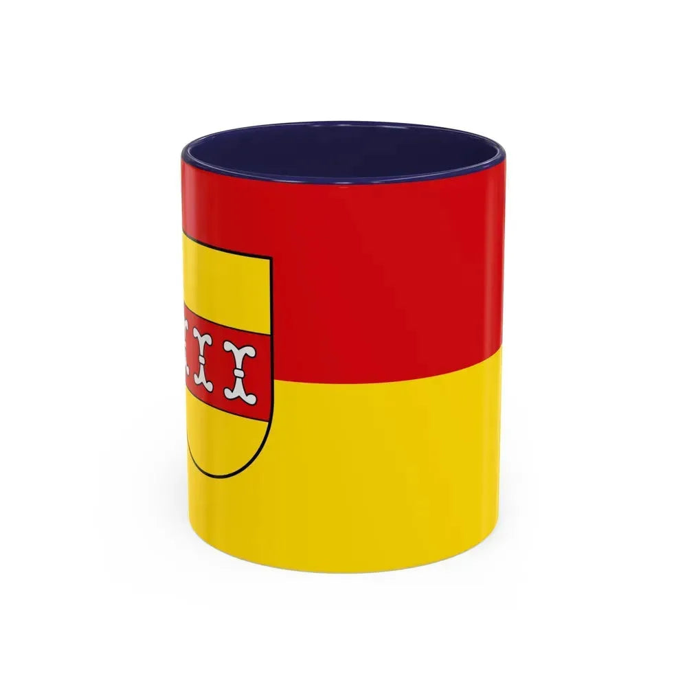 Flag of Borken Germany - Accent Coffee Mug 11oz Navy - Go Mug Yourself