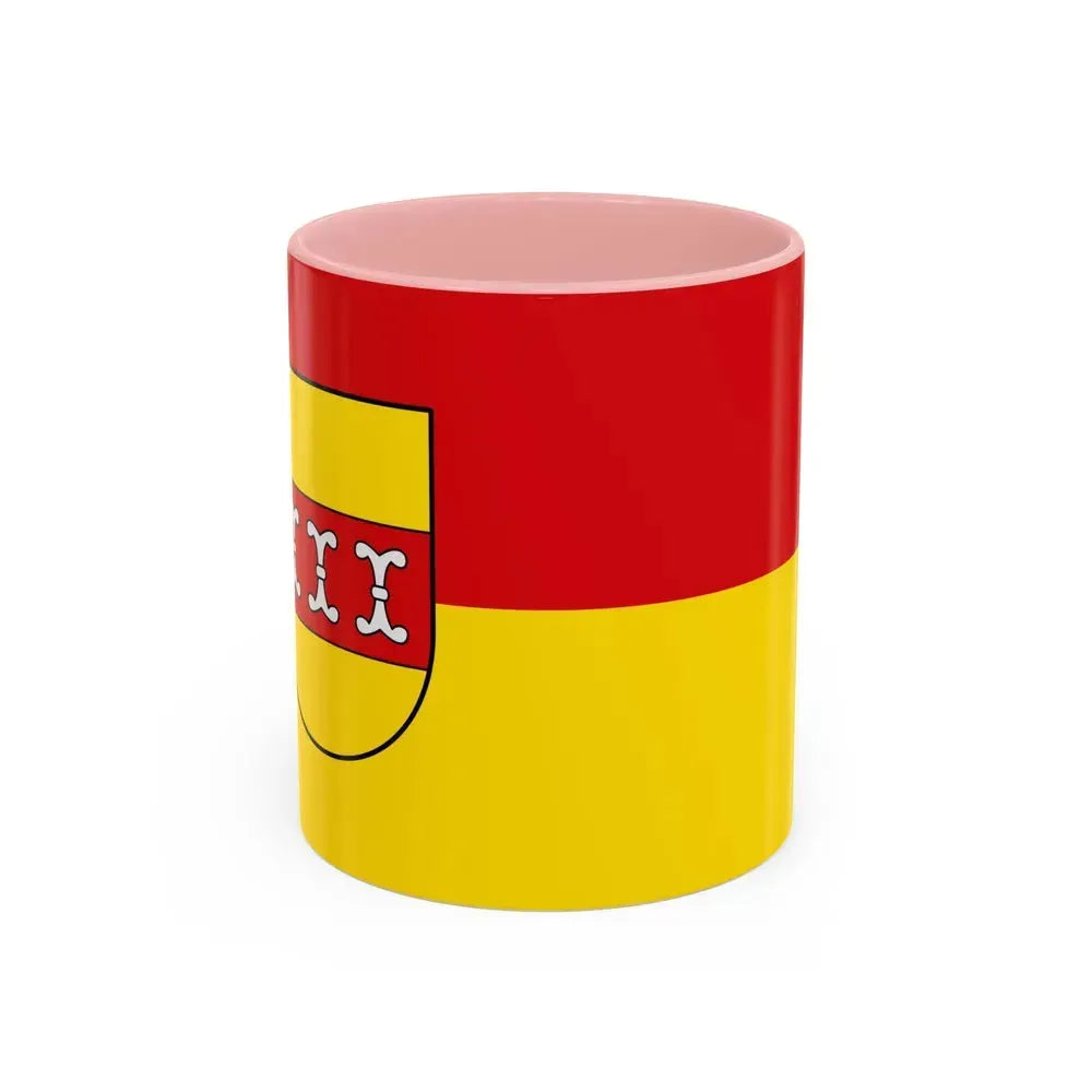 Flag of Borken Germany - Accent Coffee Mug 11oz Pink - Go Mug Yourself