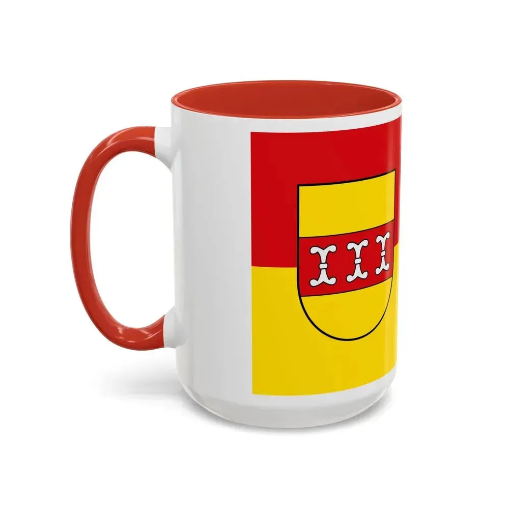 Flag of Borken Germany - Accent Coffee Mug - Go Mug Yourself