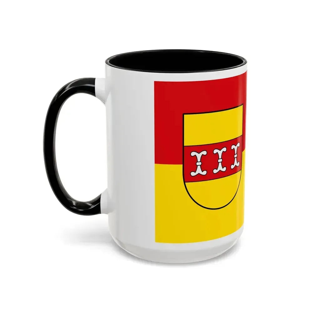 Flag of Borken Germany - Accent Coffee Mug - Go Mug Yourself