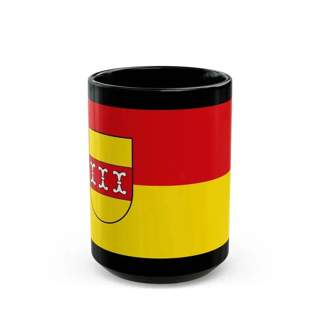 Flag of Borken Germany - Black Coffee Mug 15oz - Go Mug Yourself