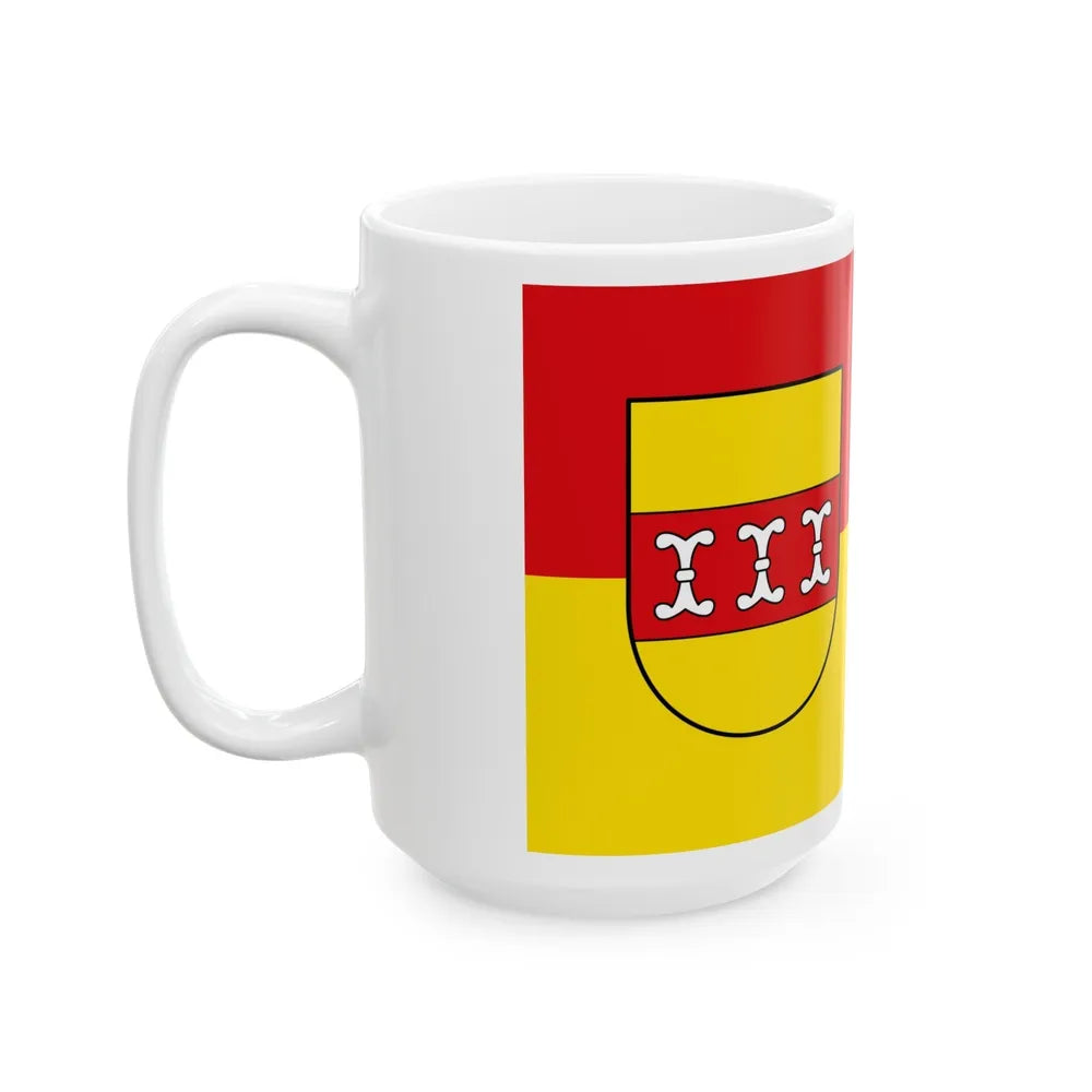 Flag of Borken Germany - White Coffee Mug-Go Mug Yourself