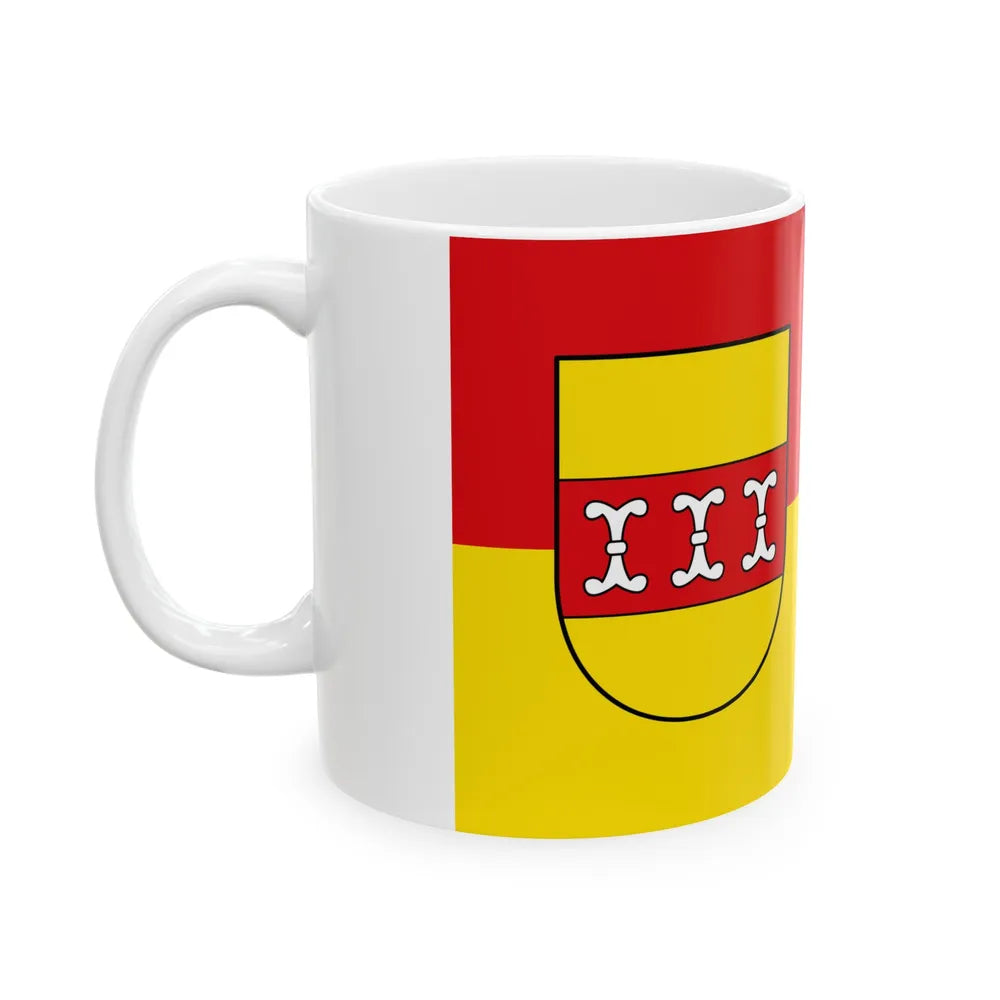 Flag of Borken Germany - White Coffee Mug-Go Mug Yourself