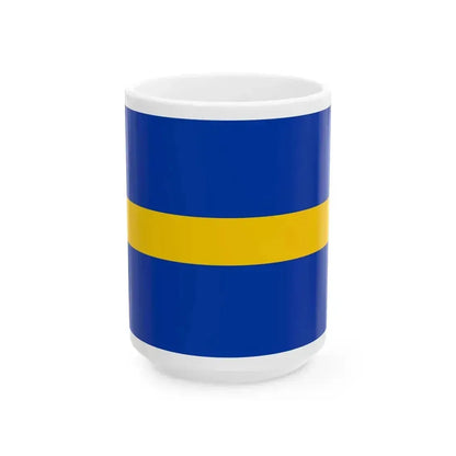 Flag of Borne Overijssel (Netherlands) White Coffee Mug 15oz - Go Mug Yourself