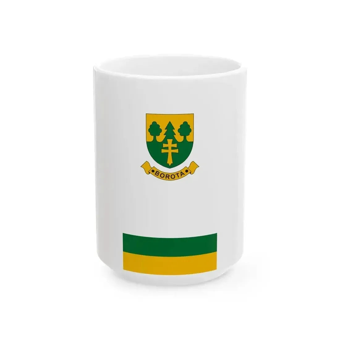 Flag of Borota vertical (Hungary) White Coffee Mug 15oz - Go Mug Yourself