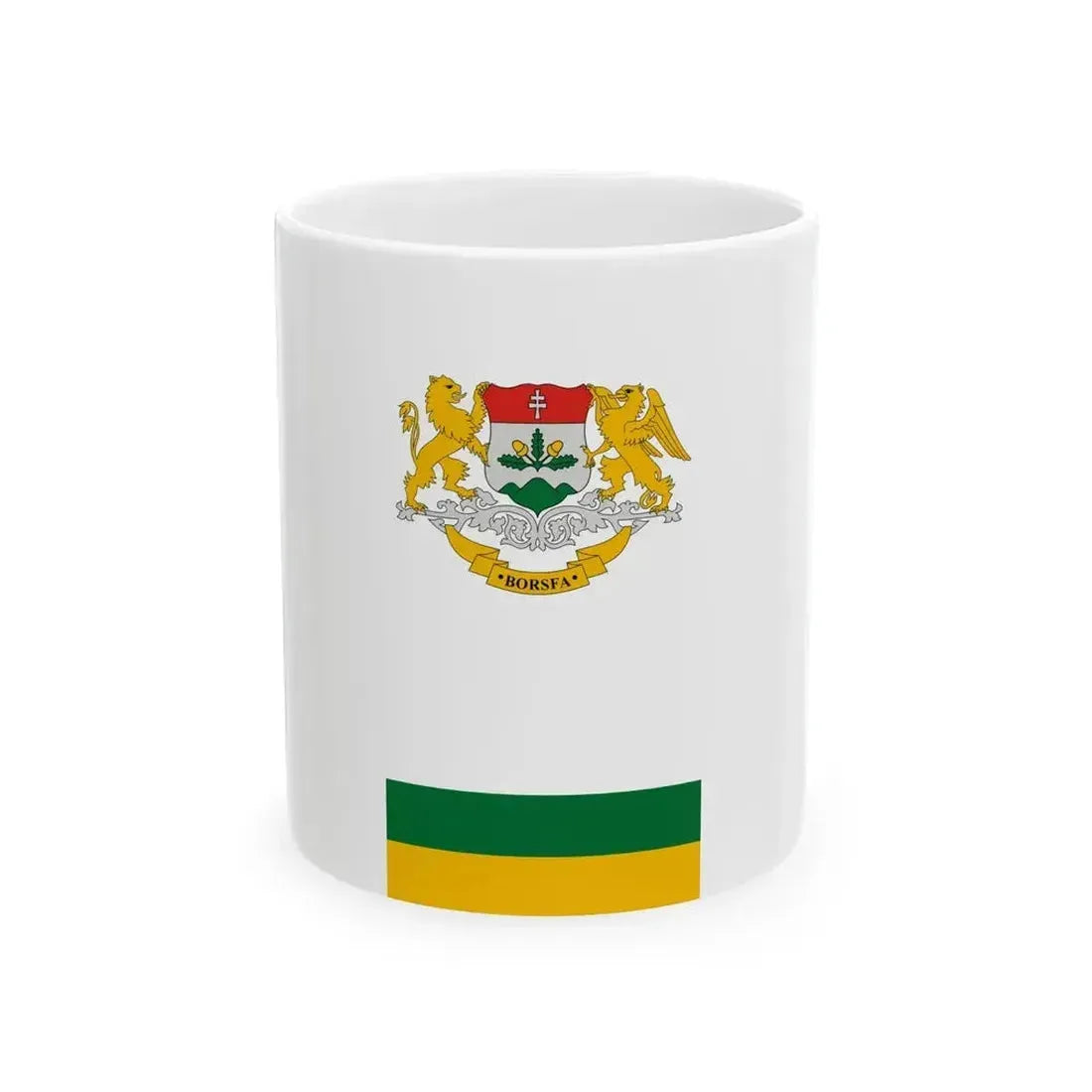 Flag of Borsfa (Hungary) White Coffee Mug 11oz - Go Mug Yourself