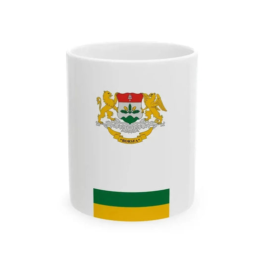 Flag of Borsfa (Hungary) White Coffee Mug 11oz - Go Mug Yourself