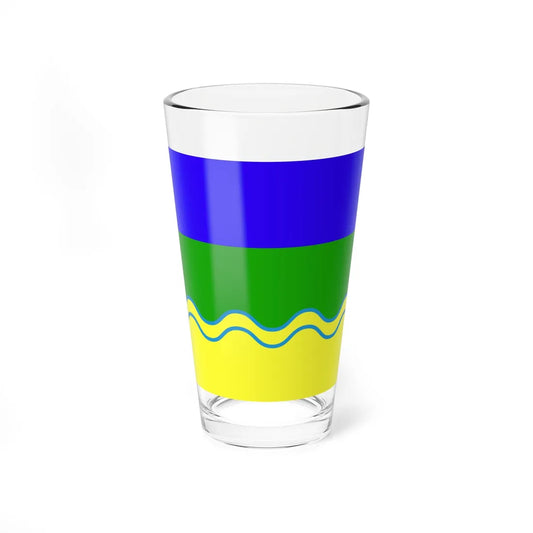 Flag of Borzna Ukraine (Ukraine) Pint Glass 16oz 16oz - Go Mug Yourself
