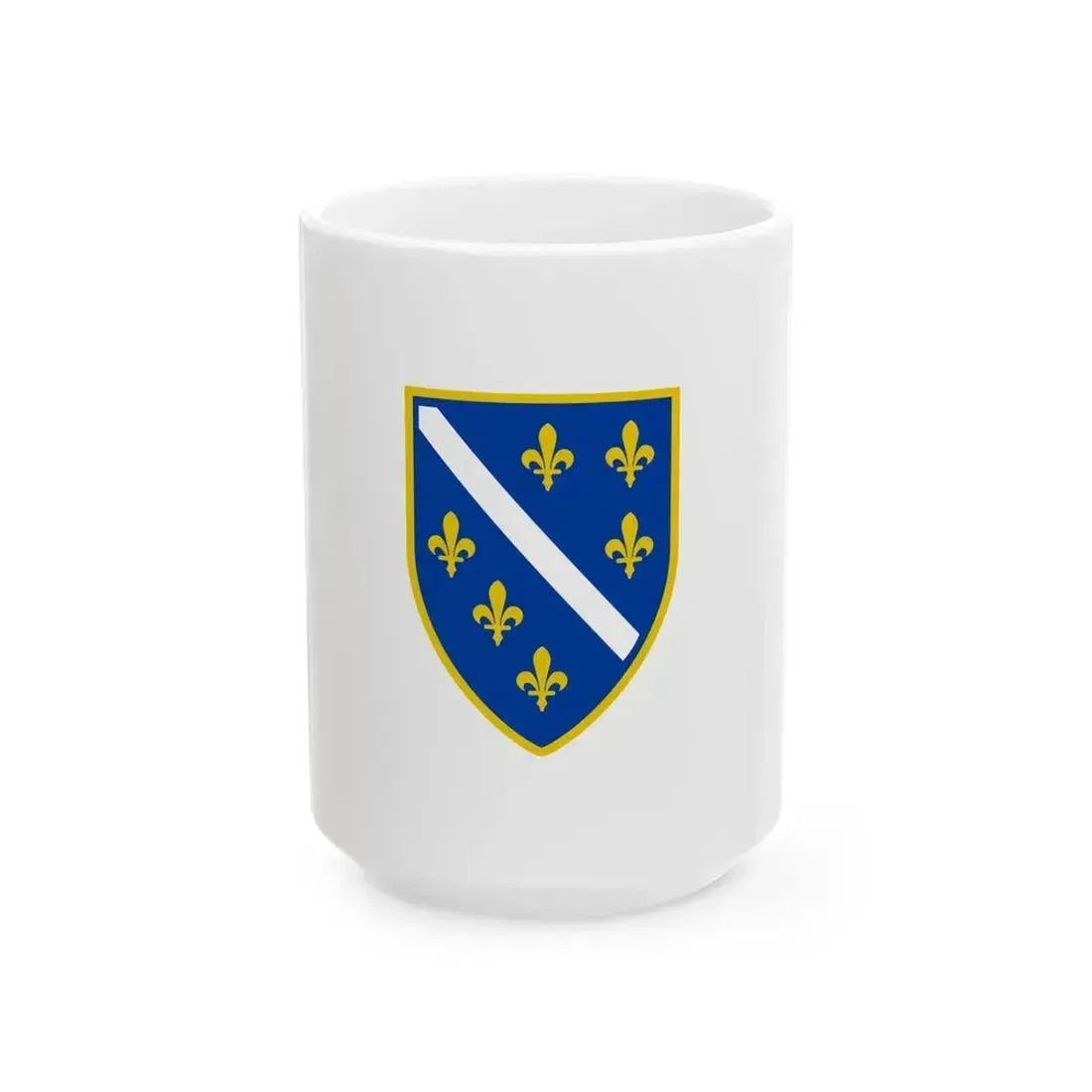 Flag of Bosnia and Herzegovina 1992-1998 3-2 (Bosnia and Herzegovina) White Coffee Mug 15oz - Go Mug Yourself