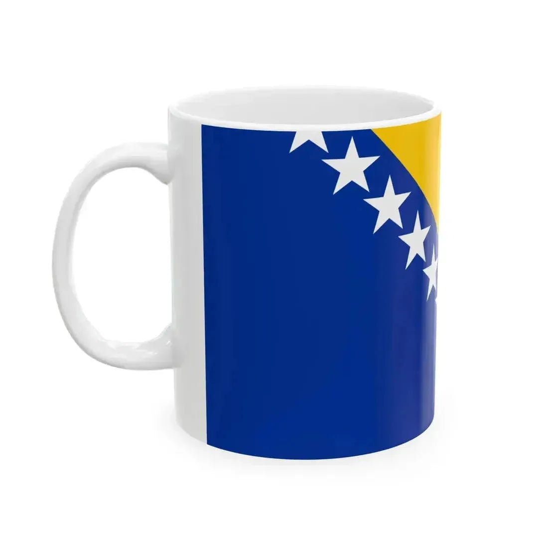 Flag of Bosnia and Herzegovina 1998 (Bosnia and Herzegovina) White Coffee Mug - Go Mug Yourself