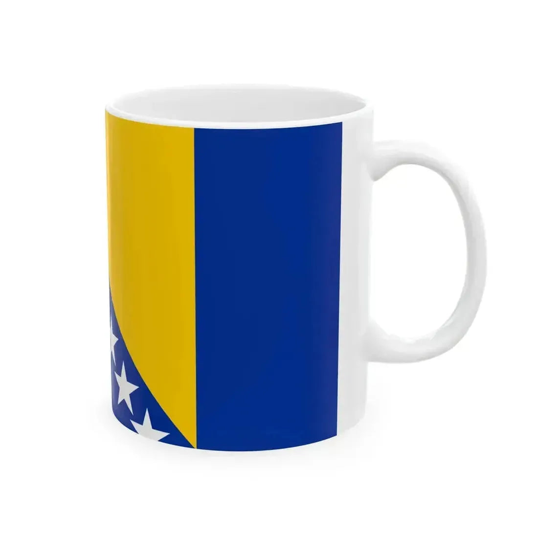 Flag of Bosnia and Herzegovina 1998 (Bosnia and Herzegovina) White Coffee Mug - Go Mug Yourself
