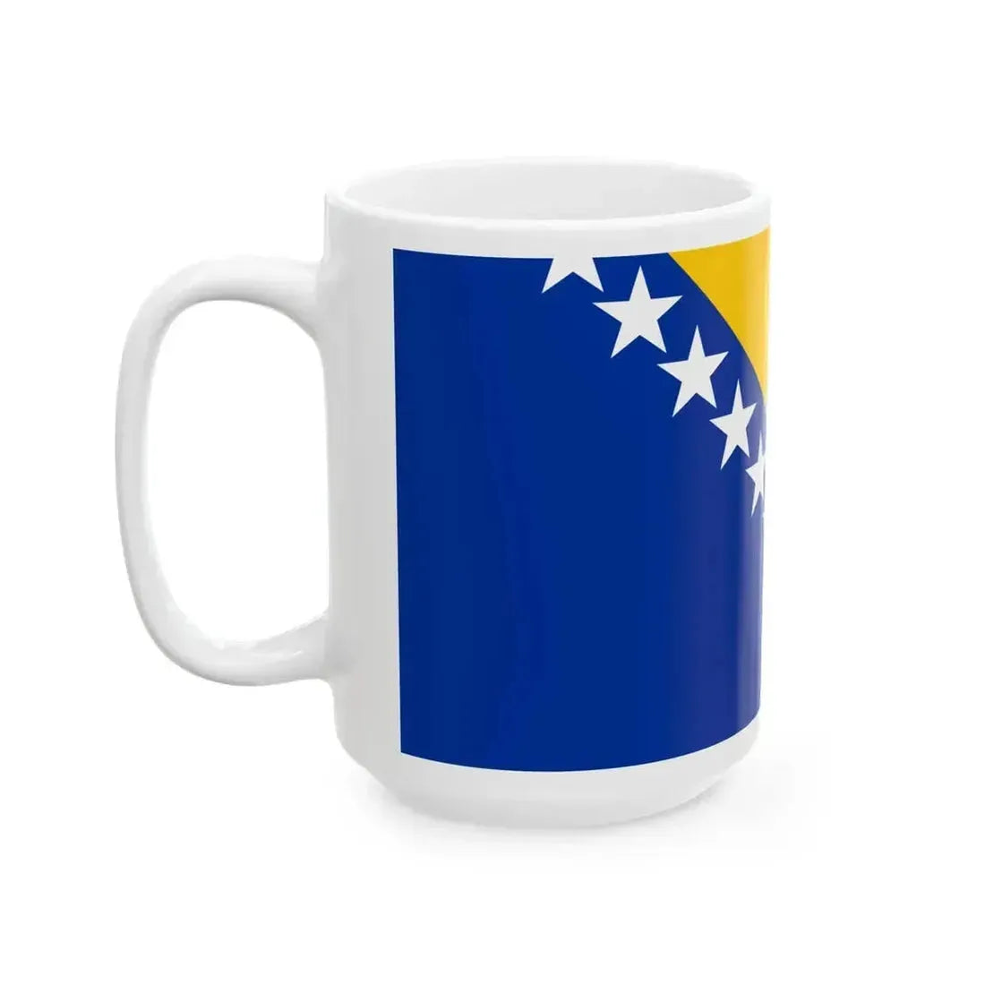 Flag of Bosnia and Herzegovina 1998 (Bosnia and Herzegovina) White Coffee Mug - Go Mug Yourself
