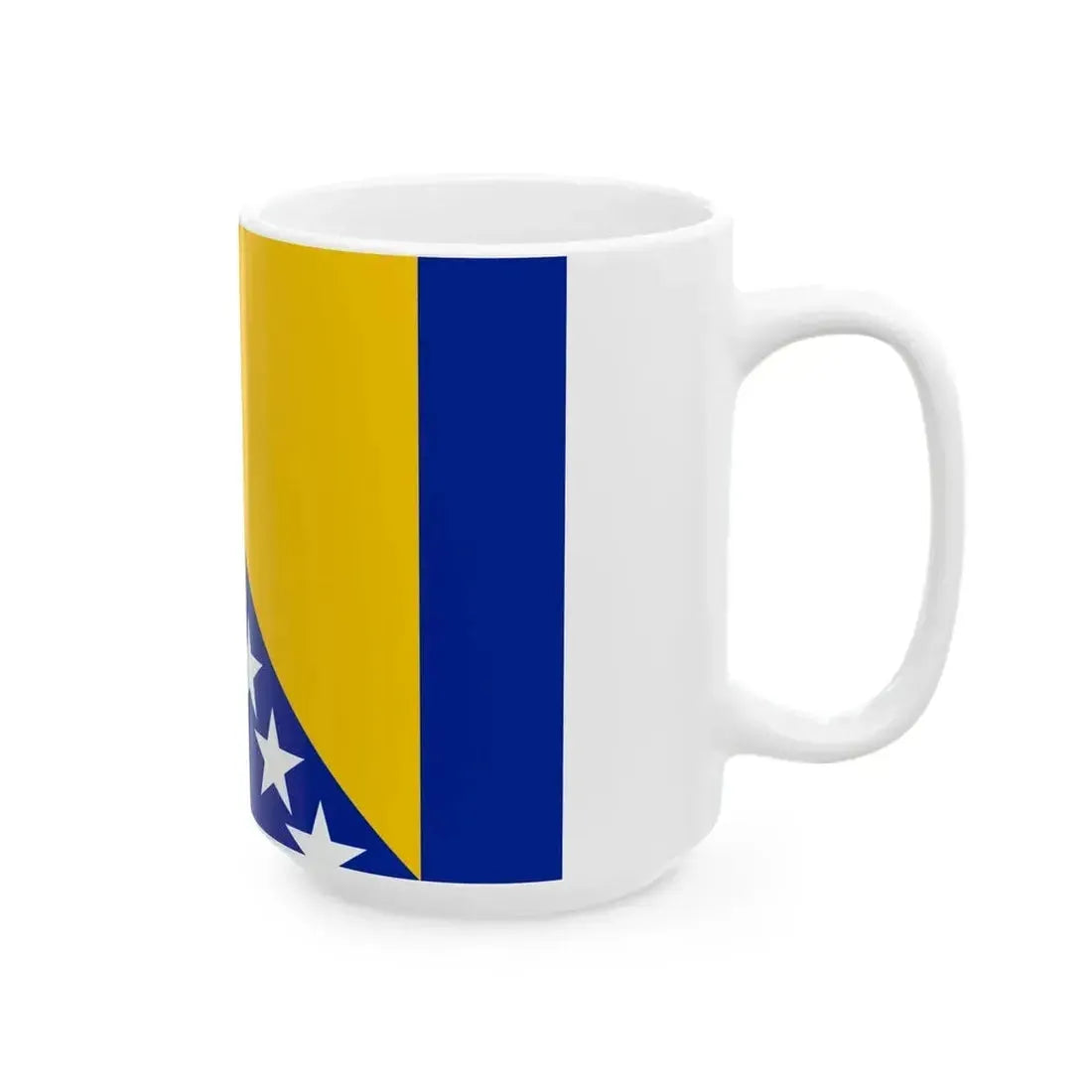 Flag of Bosnia and Herzegovina 3-2 (Bosnia and Herzegovina) White Coffee Mug - Go Mug Yourself