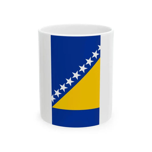 Flag of Bosnia and Herzegovina vertical (Bosnia and Herzegovina) White Coffee Mug 11oz - Go Mug Yourself